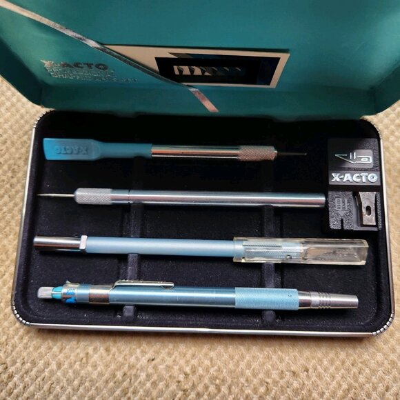 X-ACTO Professional Graphic Art Set 5055 with refills 4 piece in original case - Picture 1 of 9